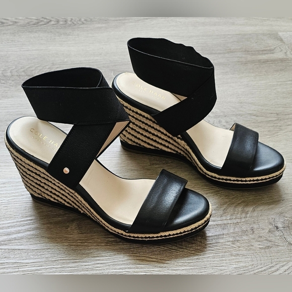 Cole Haan Cloudfeel Espadrille Wedge Sandals – Size 7.5 - Picture 1 of 9